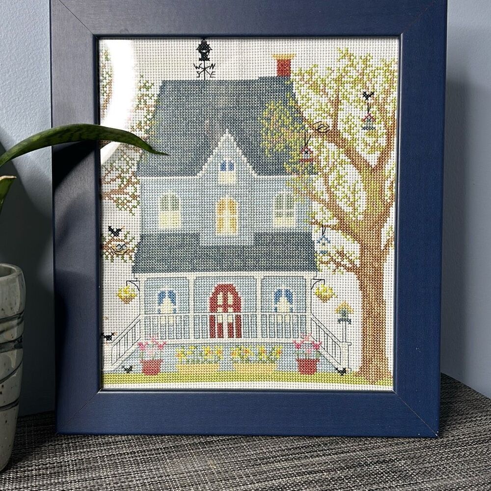 Bothy Threads New England Homes Spring Framed Cross Stitch Art
